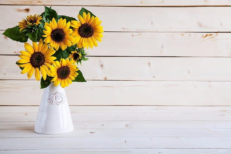 *, yellow, vase, flowers, sunflowers, HD wallpaper | Peakpx