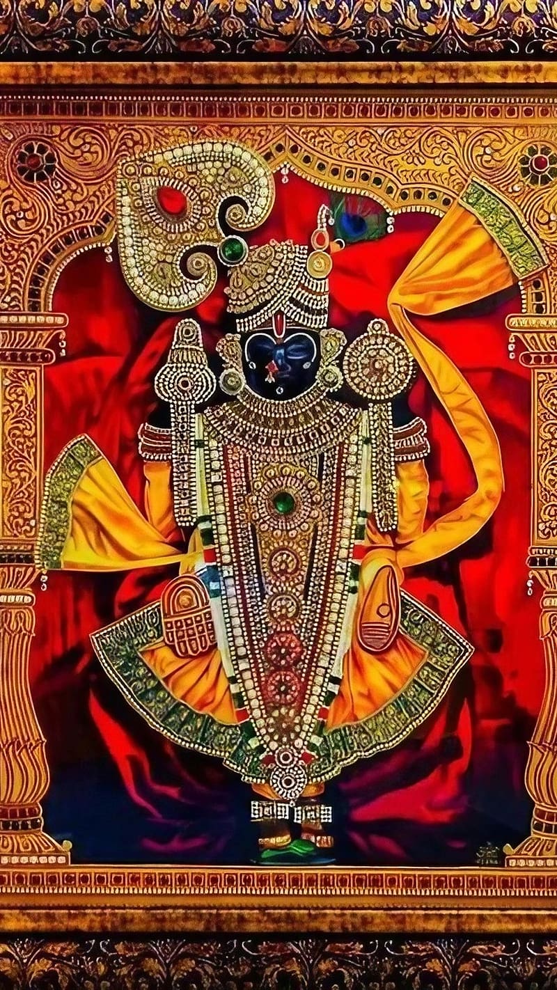 Dwarkadhish, Frame, lord krishna, god, HD phone wallpaper