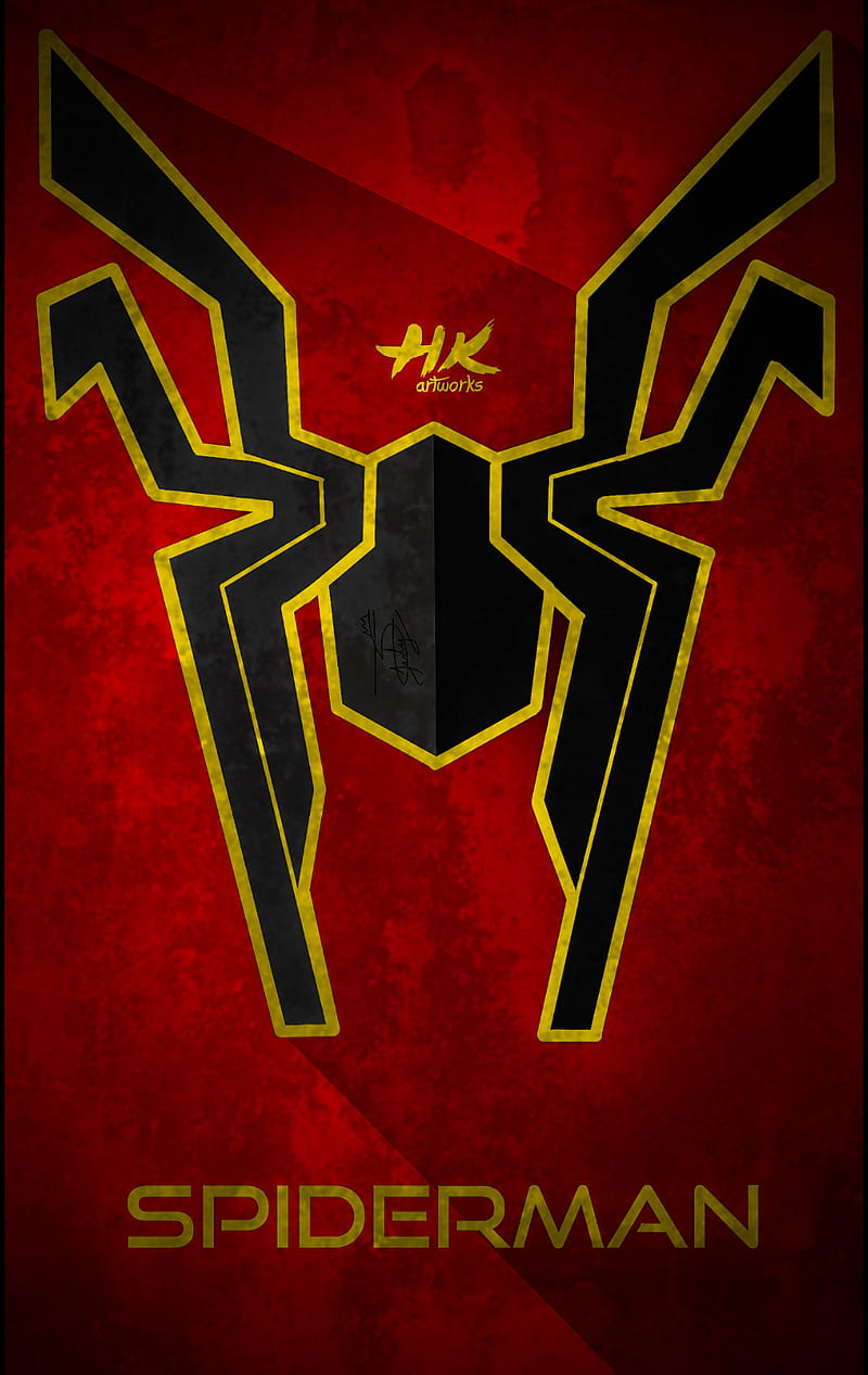 Spiderman , iron man, logo, spider, HD phone wallpaper
