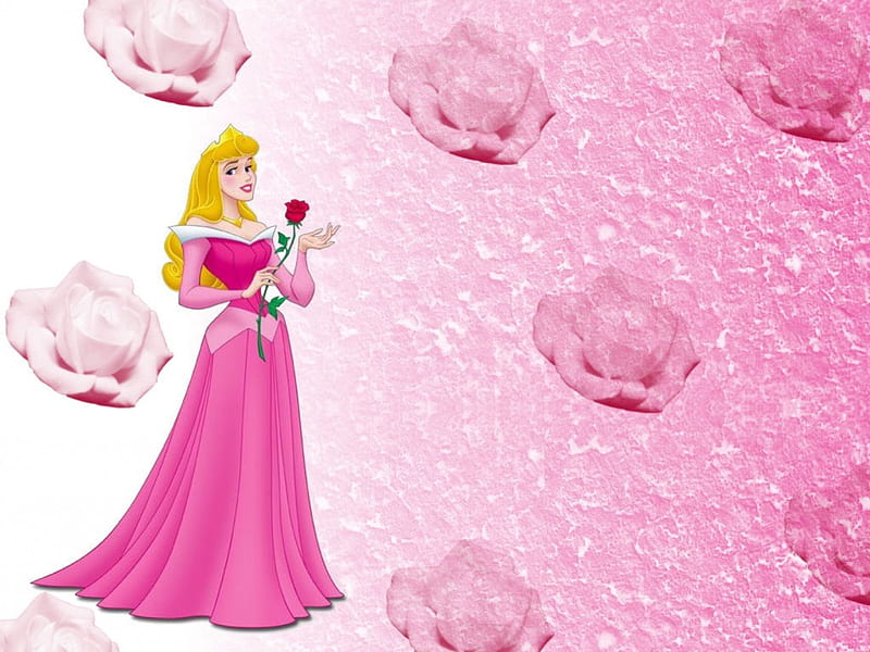 Aurora, Princess, Disney, Pink, HD wallpaper