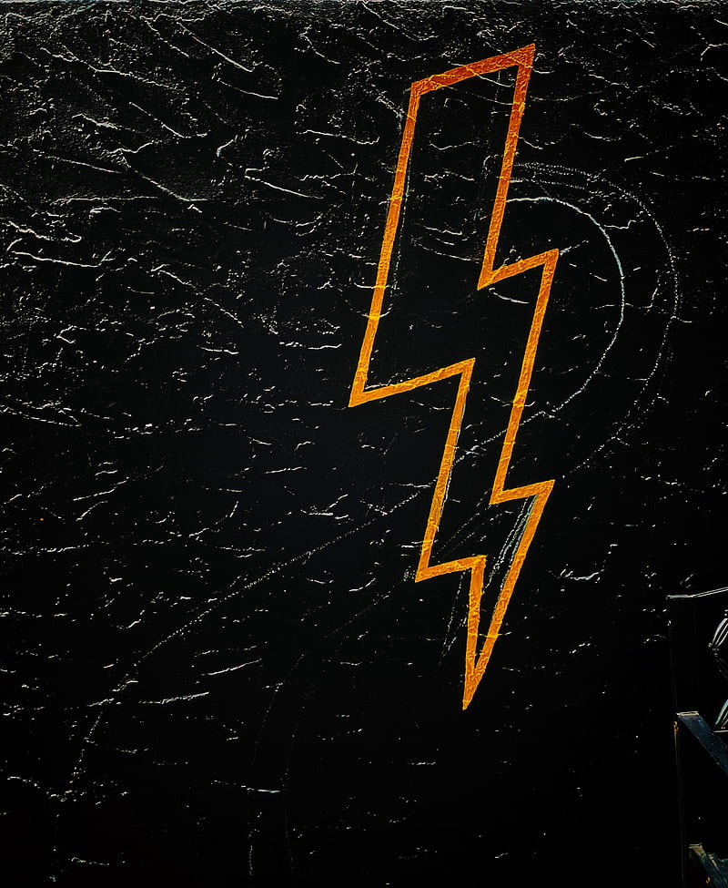lightning, art, wall, black, texture, HD phone wallpaper