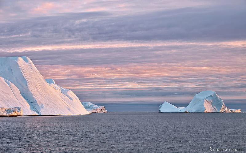 Ice Fjord in Greenland, ice, sky, Greenland, ocean, HD wallpaper