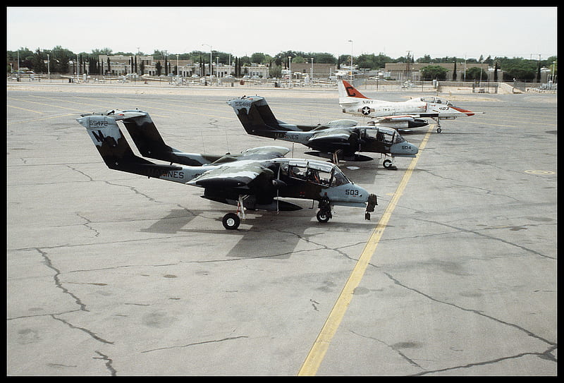 OV-10A Bronco's belonging to VMO-4, Aviation, Bronco, Navy, USMC, Skyhawk, HD wallpaper