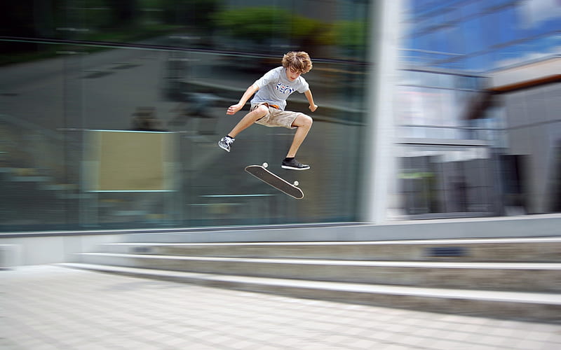 jump skateboard board-Sports, HD wallpaper
