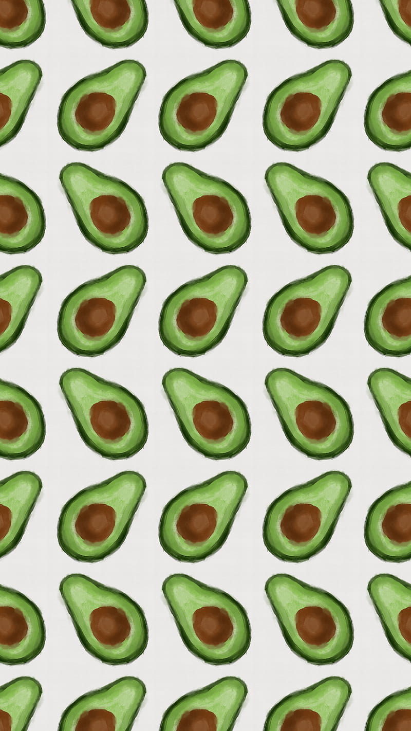 Avocados!, avo, avocado, avocados, cute, drawing, pattern, simple, vegan, vegetarian, HD phone wallpaper