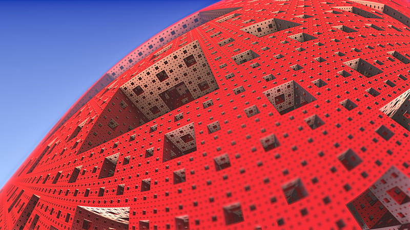 Menger Sponge 3D Abstract Fractal Abstract, HD wallpaper