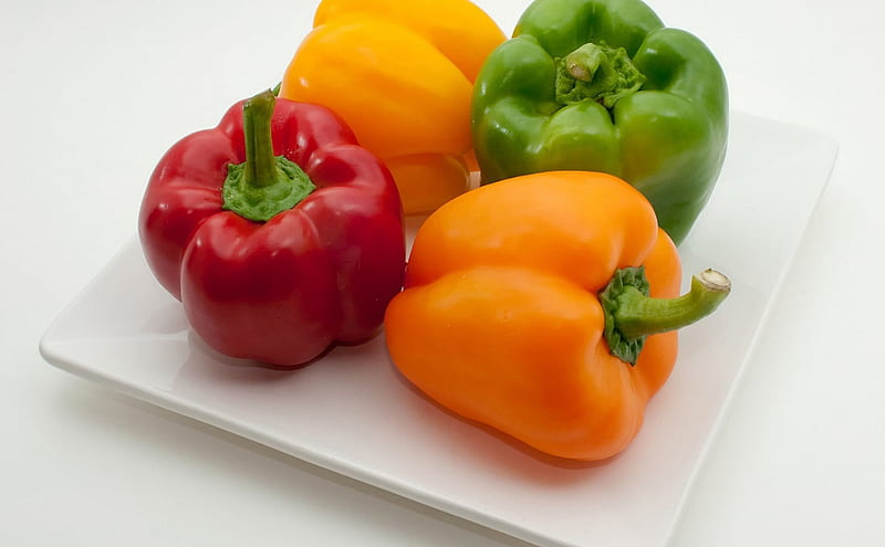 Peppers, red, graphy, green, food, healthy, vegetables, HD wallpaper