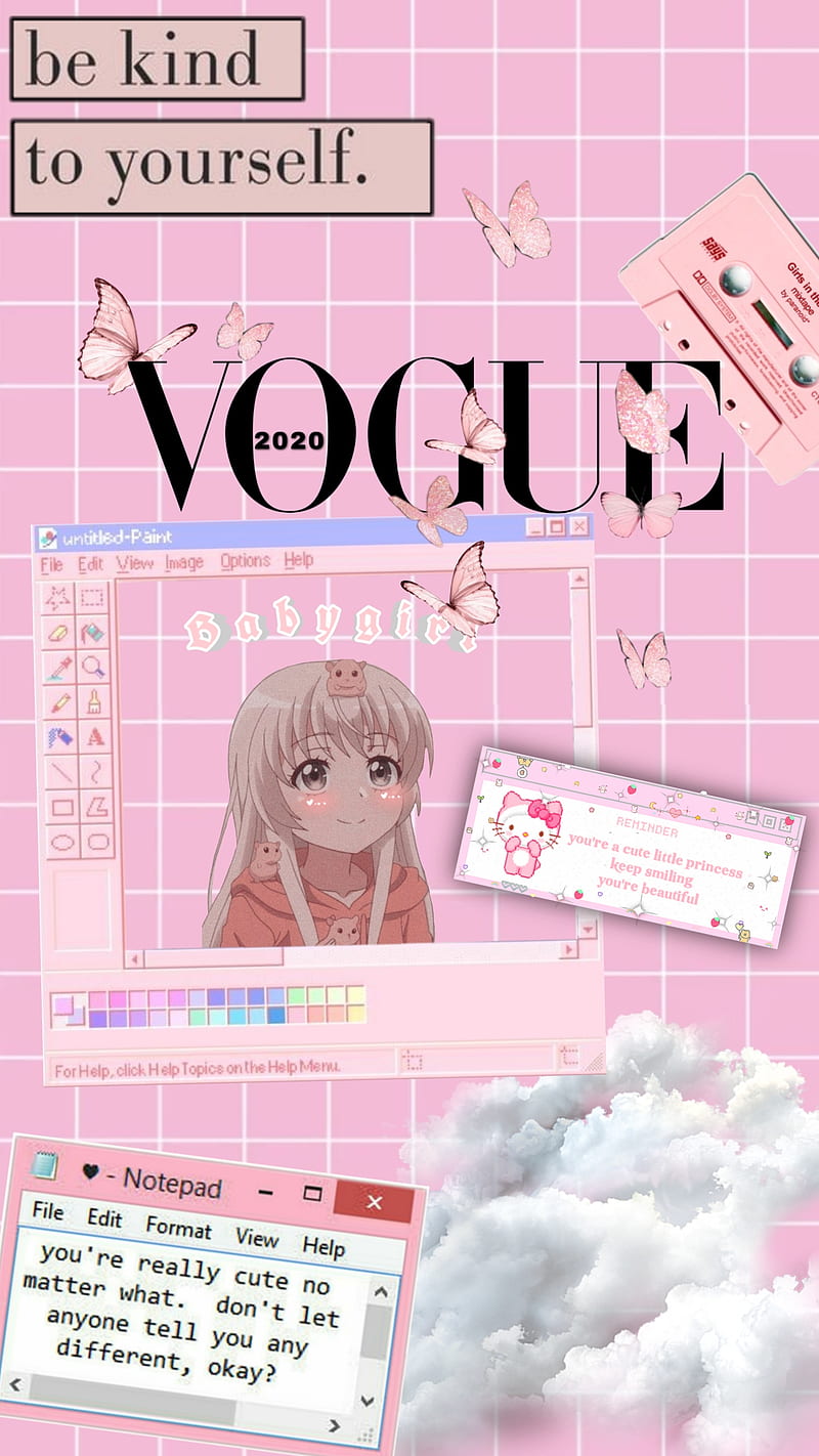 Vogue, anime, girly, kawaii, pastel, pink, HD phone wallpaper | Peakpx