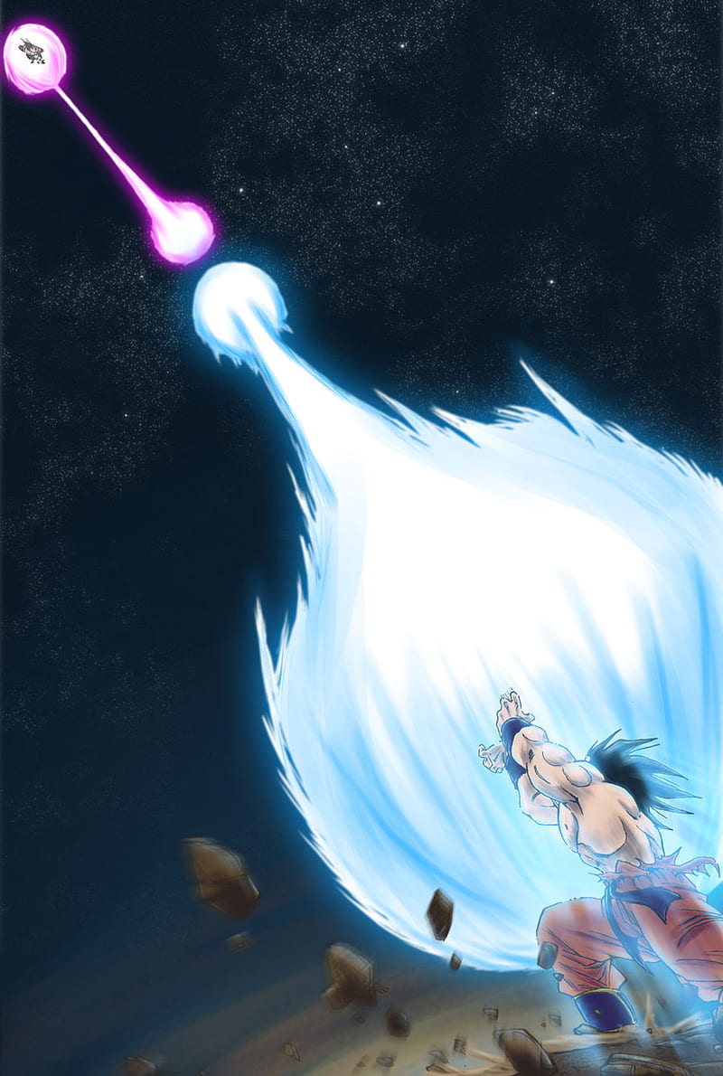 Goku Kameha, ball, blue, dragon, HD phone wallpaper