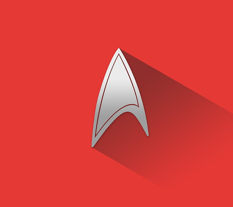 Star Trek Insignia, flat, logo, red, star trek, starfleet, HD wallpaper