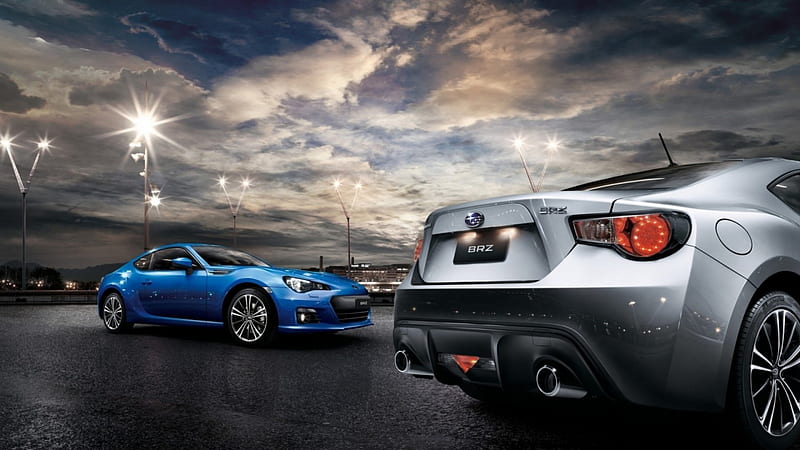 Subaru brz cars on the street, carros, evening, street, lights, HD wallpaper  | Peakpx