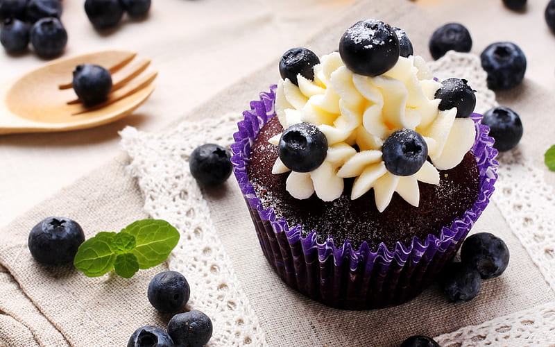 blueberry cake, berries, pastries, cake, dessert, sweet, blueberries, HD wallpaper