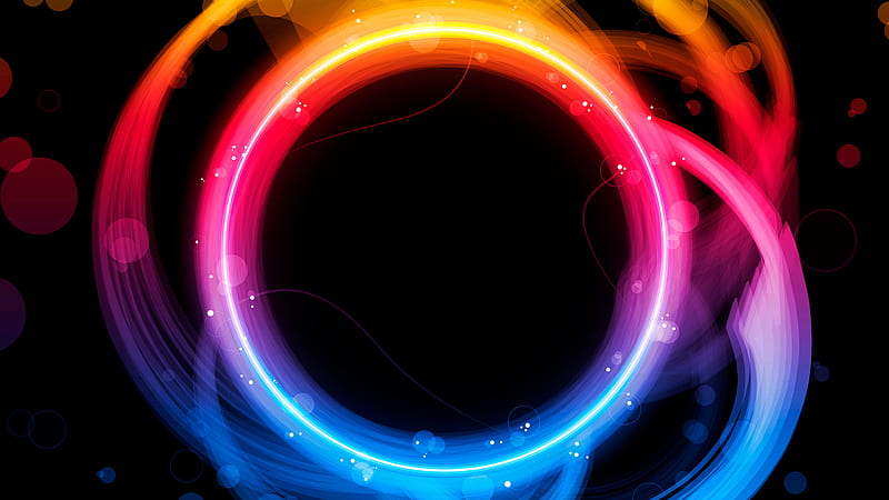Colorful Rings, colorful, abstract, rings, HD wallpaper