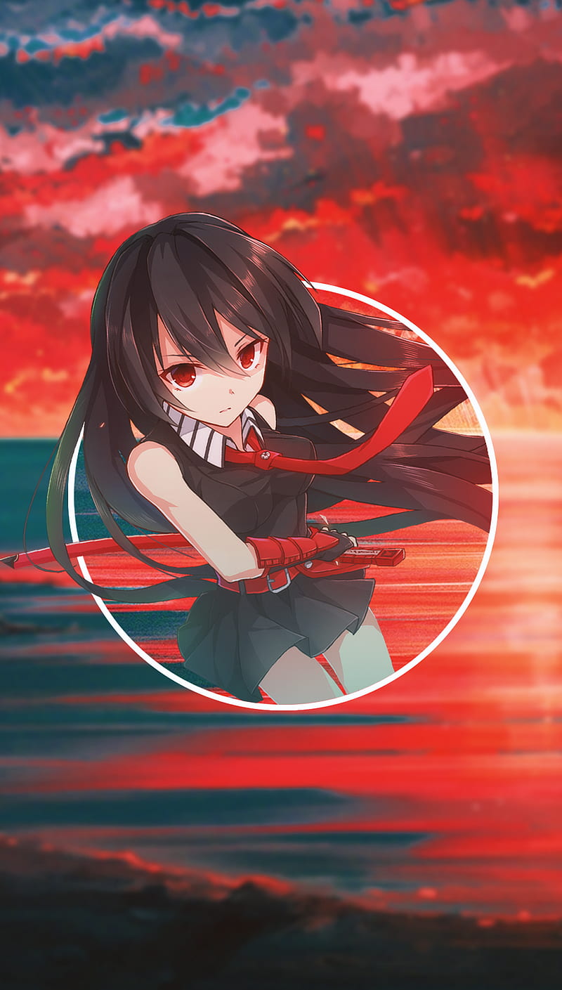 Anime Girl Red Eyes 4K Wallpaper iPhone HD Phone #3470h