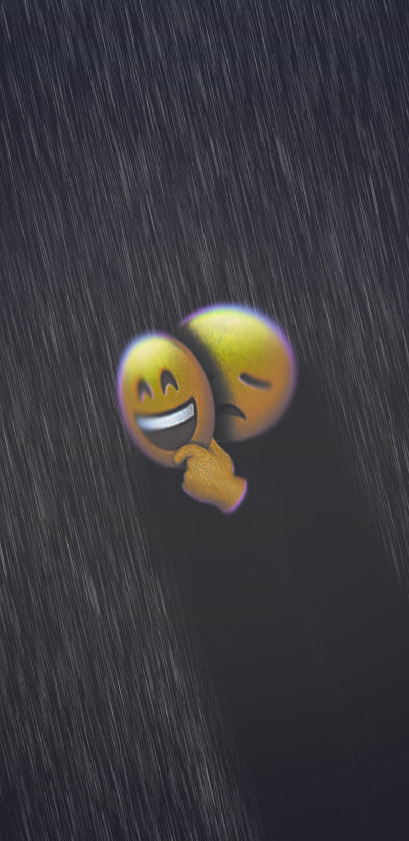 Fake happy, anime, depressed, edited, sad, HD phone wallpaper