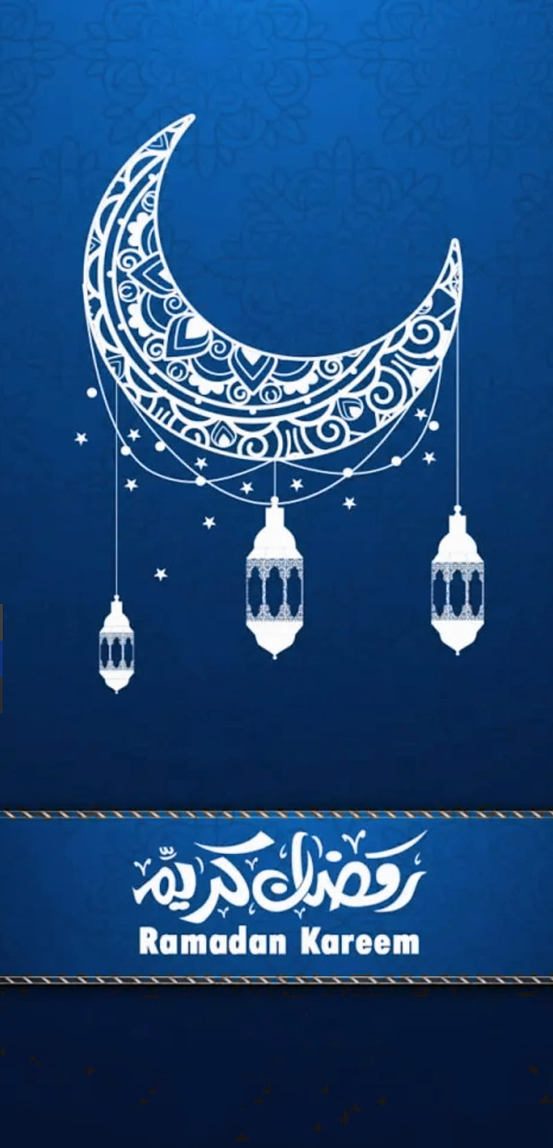 Ramadan Kareem, 2018, blue, galaxy kareem, mubarak, muslim, ramadan, samsung, spiritual, HD phone wallpaper