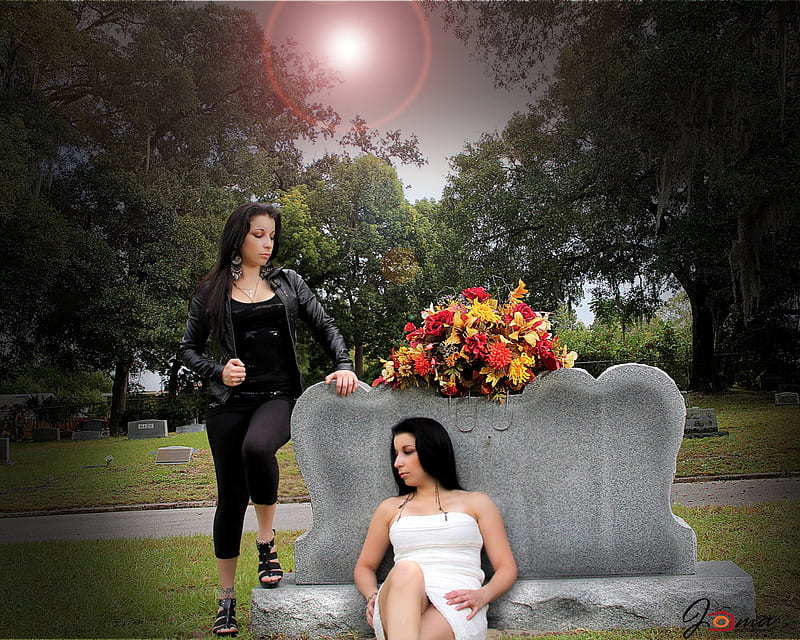 Women at cemetery, sunset, clouds, dragon, women, motorcycle, beach, boat, flowers, wood, ashes, roof, models, black, scent, trees, fire, windows, water, snow, paradise, men, white, dress, sail, ropes, graphy, moon, people, smoke, blue, canopy, cemetery, abstracts, doors, bikini, grave, lake, carros, names, airplane, stick, plants, HD wallpaper