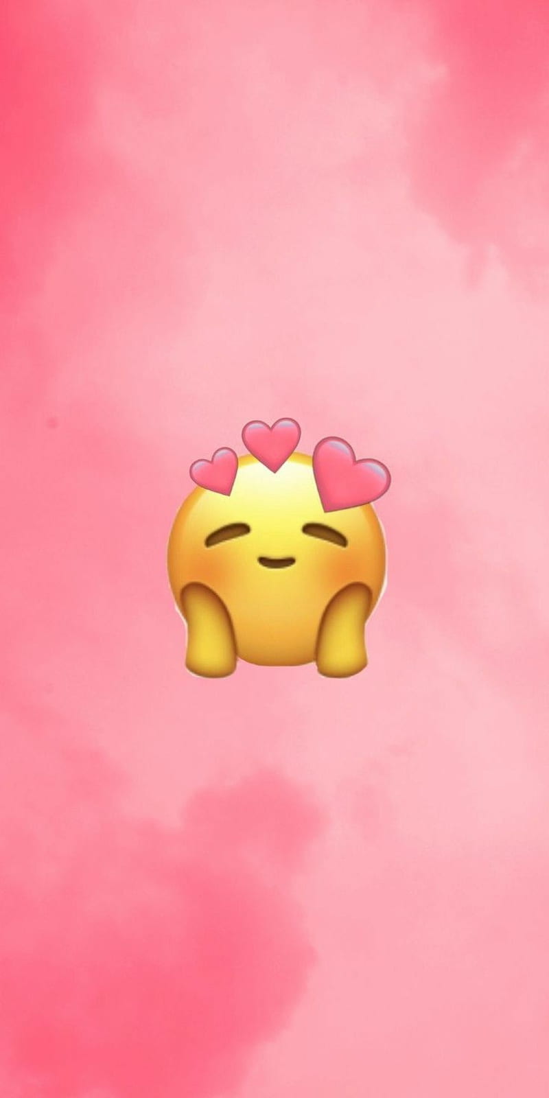 Uwu, blushing, cute, emoji, heart, mood, pink, HD phone wallpaper