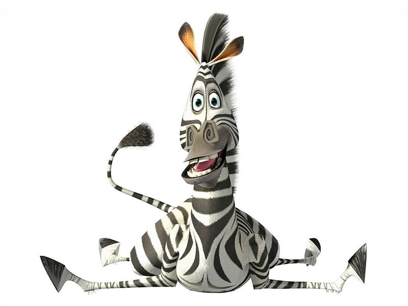 Marty-Zebra, madagascar, marty, zebra, animal, HD wallpaper