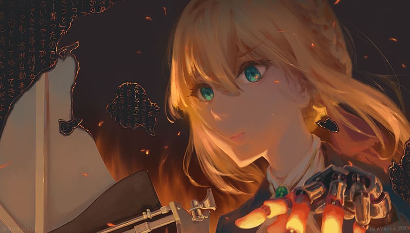 Anime, Blonde, Blue Eyes, Violet Evergarden (Character), Violet ...