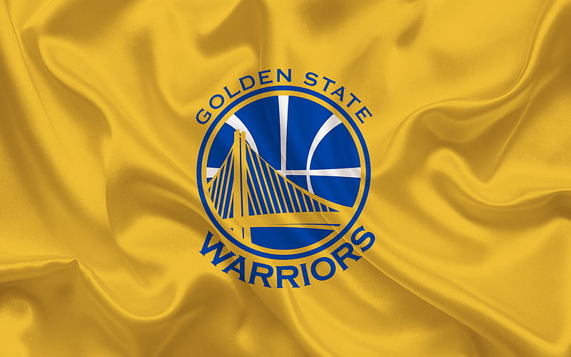 Basketball club, Golden State Warriors, NBA, USA, basketball, emblem, logo, yellow silk, HD wallpaper