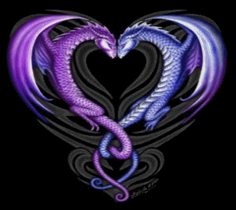 Twin Dragons, celtic, dragons, pink, purple, samsung nexus galaxy, symbol, HD wallpaper