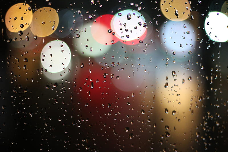City blur light, lights, background, drops, rain, blurred, HD wallpaper |  Peakpx