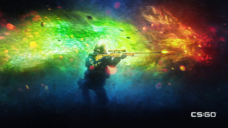 Counter-Strike, Counter-Strike: Global Offensive, 3D, AK-47, Glock 18, HD  wallpaper