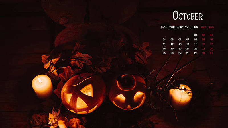 Halloween Jack O Lanterns October 2021 Calendar October, HD wallpaper