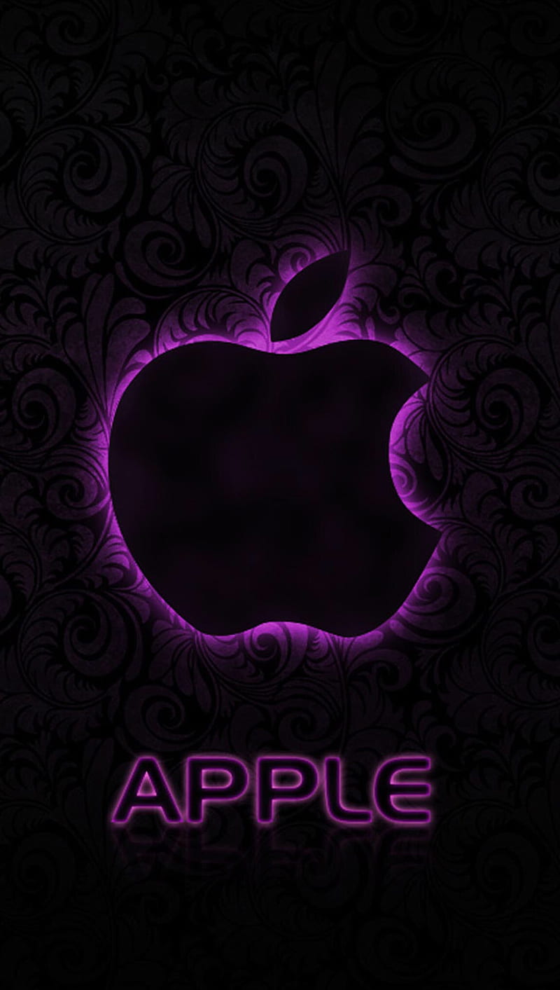 Apple, logo, purple, HD phone wallpaper