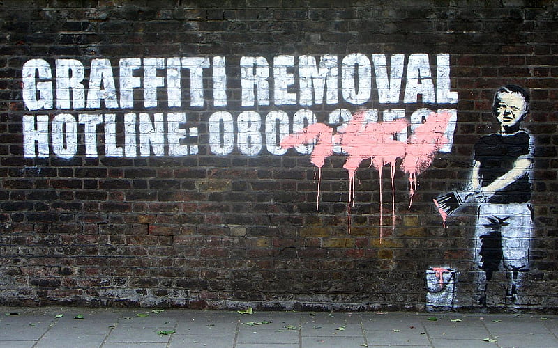 Graffiti Removal, art, banksy, removal, graffiti, HD wallpaper