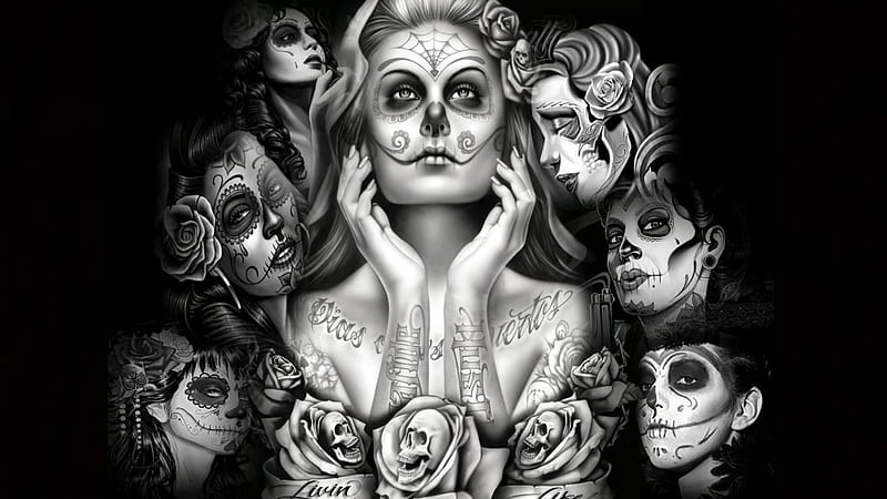 Tattoo girls, gothabilly, girls, gothic, tattoo, HD wallpaper | Peakpx