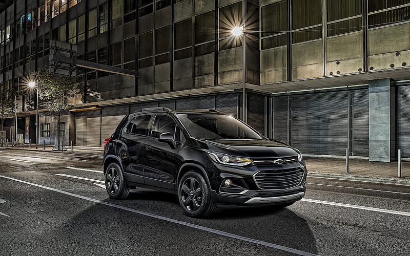 Chevrolet Trax, 2020, exterior, compact crossover, new black Trax, black crossover, American cars, Chevrolet, HD wallpaper
