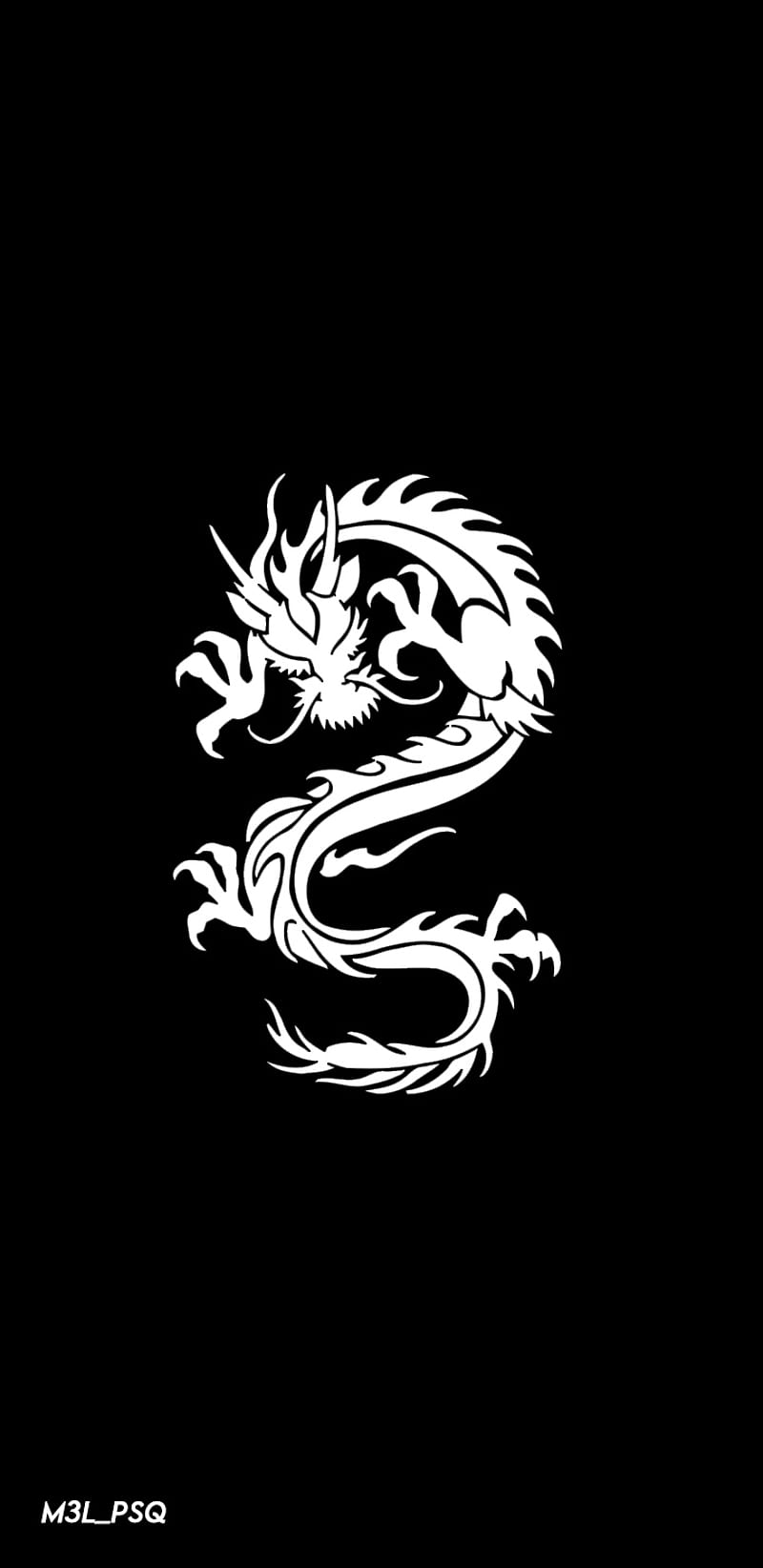 Japan Dragon White, tokyo, symbol, art, zen, black, anime, HD phone wallpaper