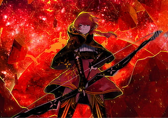 Bulletproof, red, fire, girl, anime, power, magic, anime girl, HD wallpaper  | Peakpx