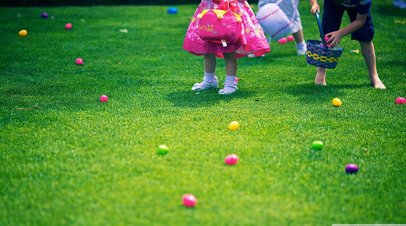 Easter Egg Hunt, egg hunt, easter eggs, happy easter, easter, HD wallpaper