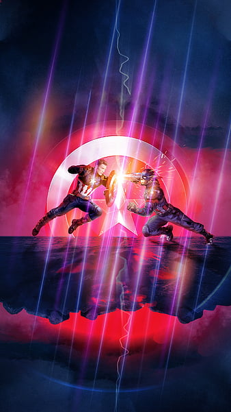 Captain America Vs Captain America Avengers Endgame Art, HD phone wallpaper
