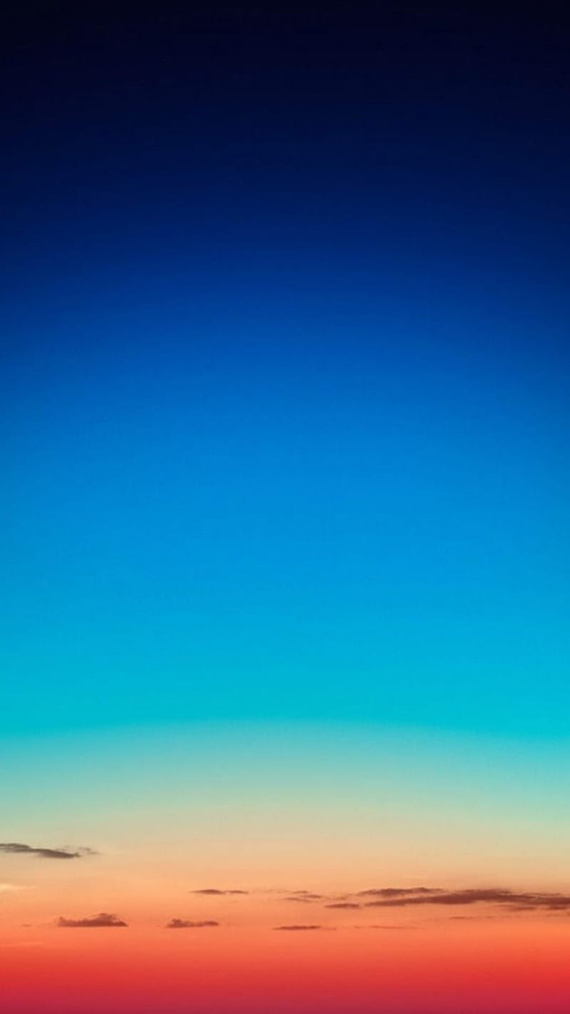 Gradient sky, bonito, blue, clouds, galaxy, orange, plus, sunset, HD phone wallpaper
