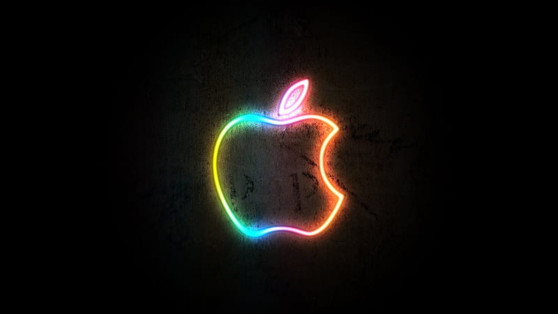 Retro Revenge, apple, retro, grunge, forma, multicolor, graphics, apple logo, HD wallpaper