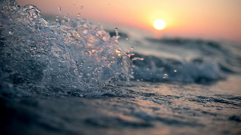 Shallow Focus graphy Of Water During Sunrise Nature, HD wallpaper