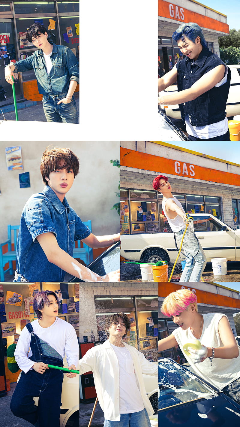 Bts iPhone, permission to dance, butter, gas station, HD phone wallpaper