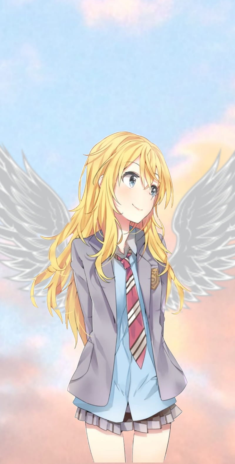 Your lie in april, angel, sad, HD phone wallpaper