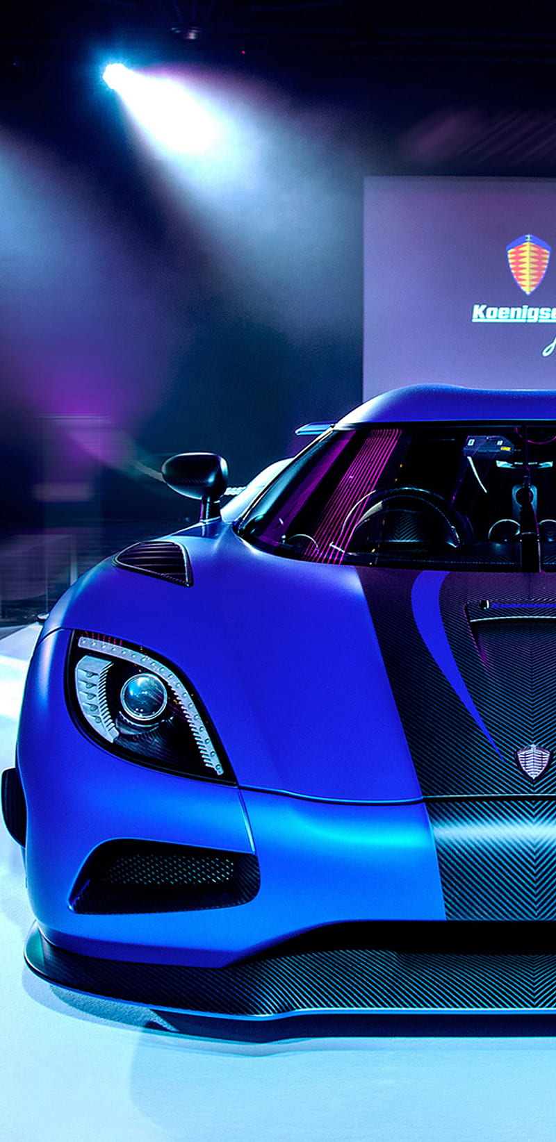 Koenigsegg, black, blue, car, fast, HD phone wallpaper