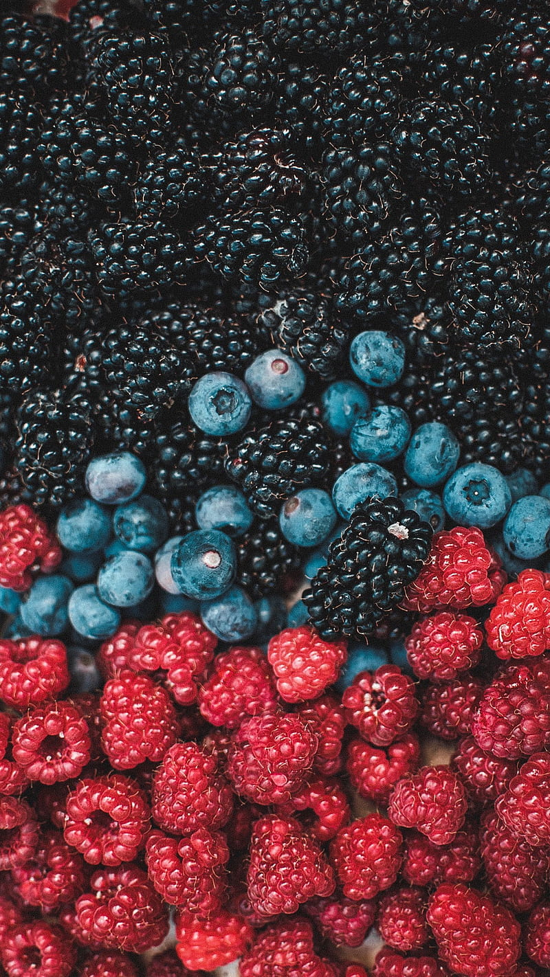 berries, fruit, raspberry, HD phone wallpaper