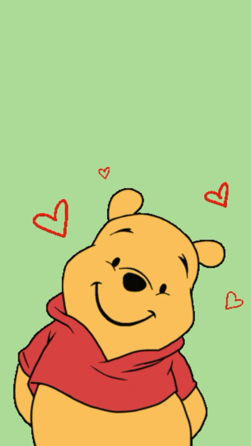 Download Cute Winnie The Pooh Iphone Pink Background Butterfly Wallpaper   Wallpaperscom