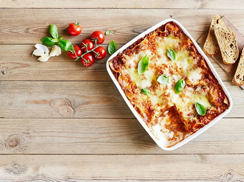 Lasagna, dinner, italian, food, HD wallpaper