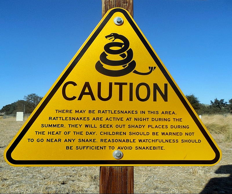 Rattle Snake Warning Sign, Warning, Rattle, Snake, Sign, HD wallpaper