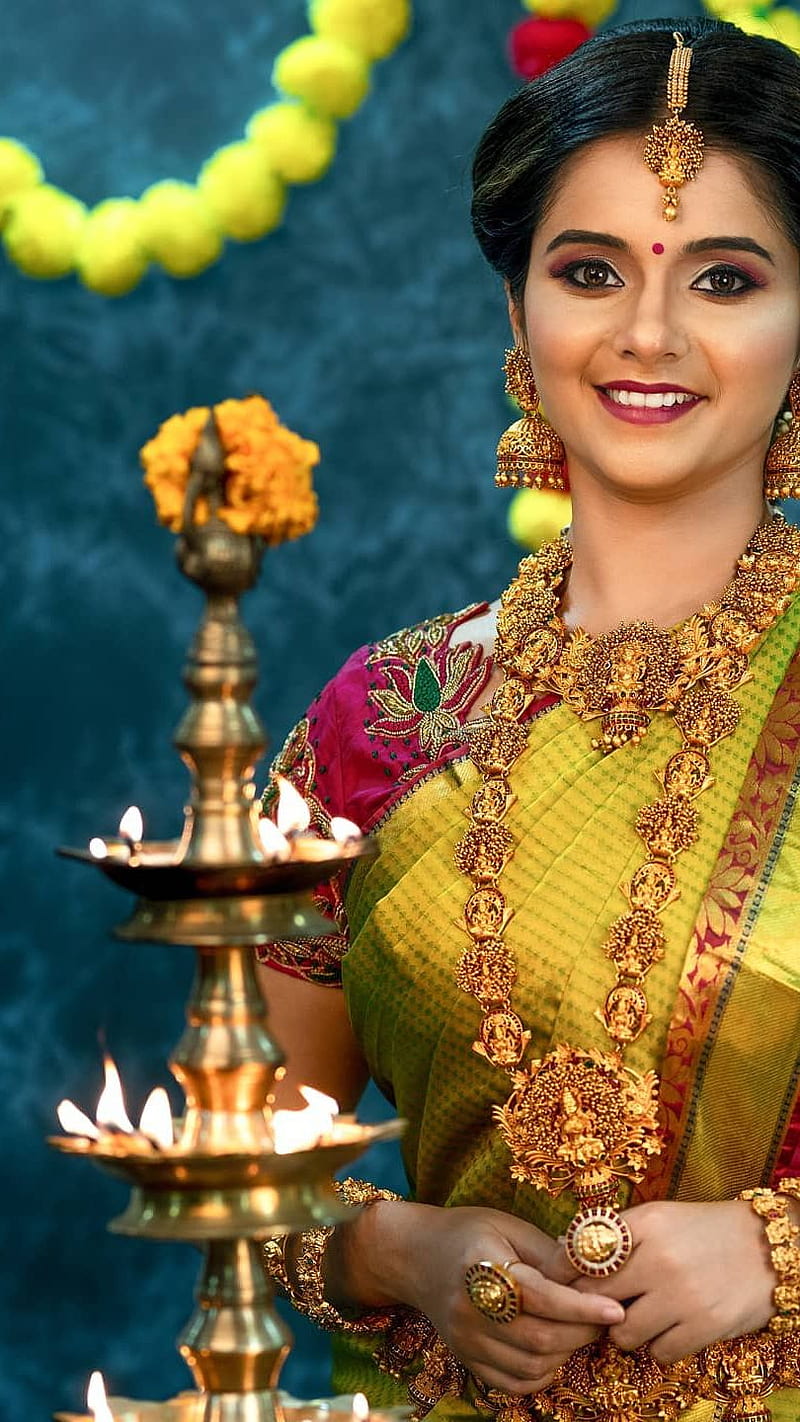 Haripriya isai , traditional, actress, HD phone wallpaper