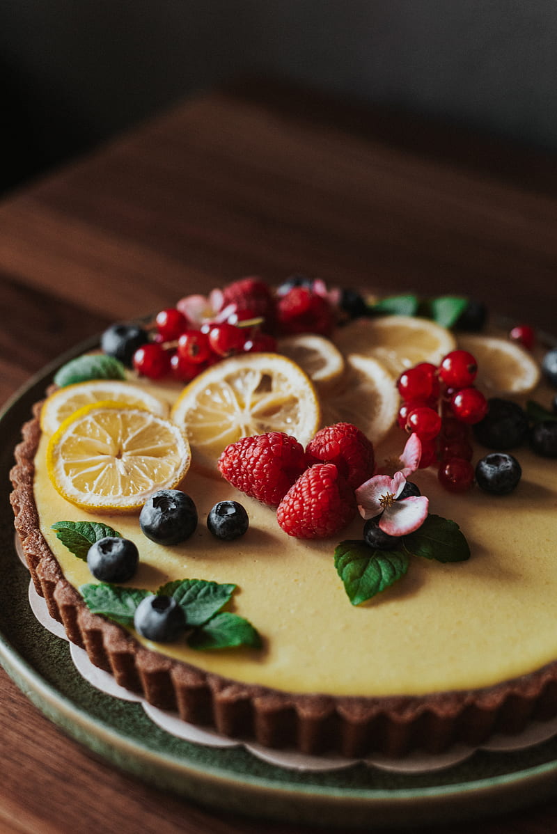 tart, dessert, fruit, berries, HD phone wallpaper