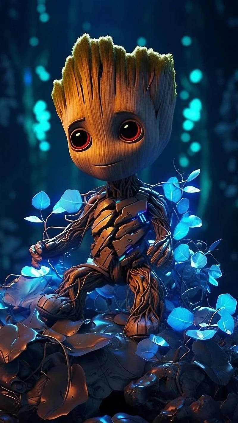 artificial intelligence, Baby Groot, HD phone wallpaper